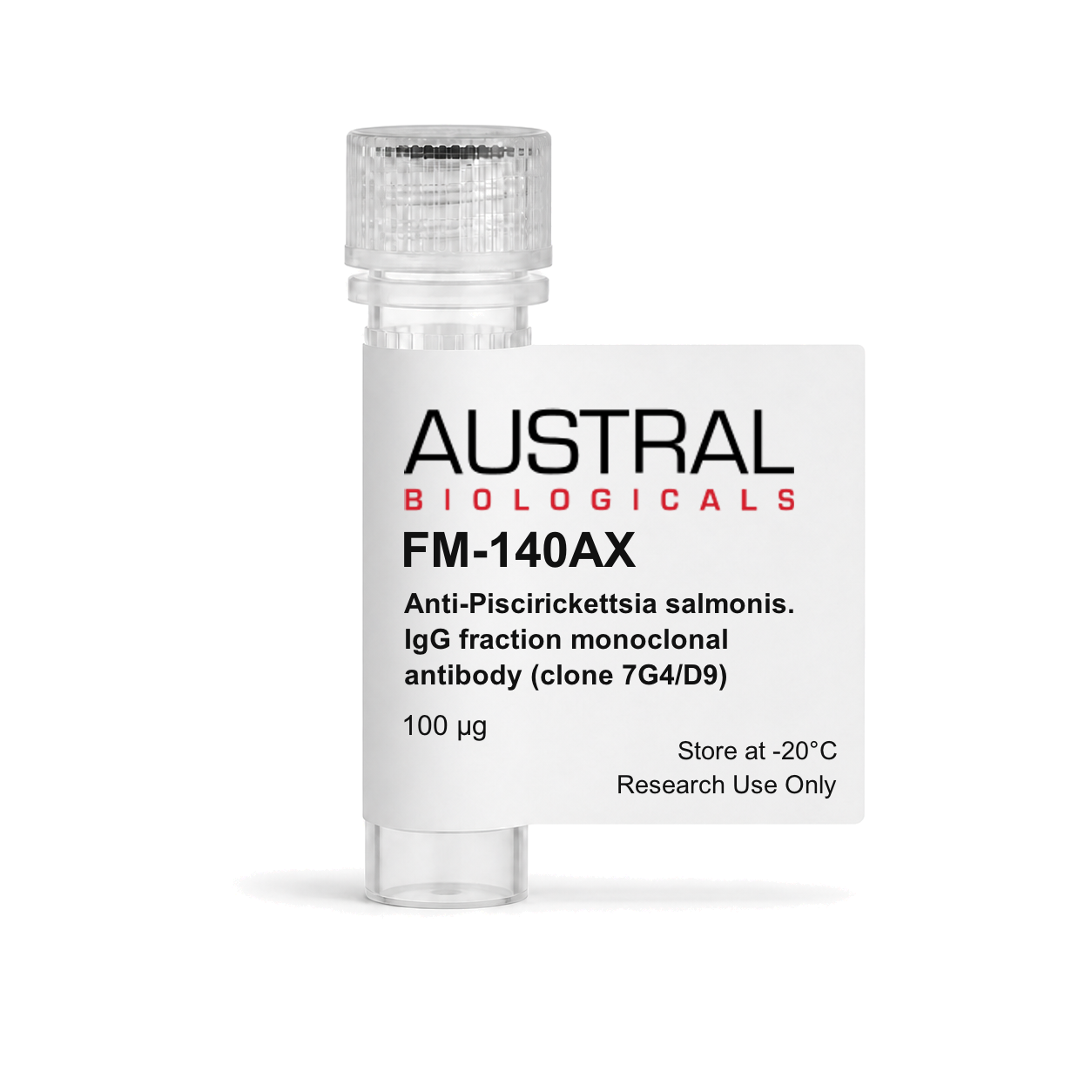 Austral Biologicals FM-140AX - Anti-Piscirickettsia salmonis. IgG fraction monoclonal antibody (clone 7G4/D9), 100 µg
