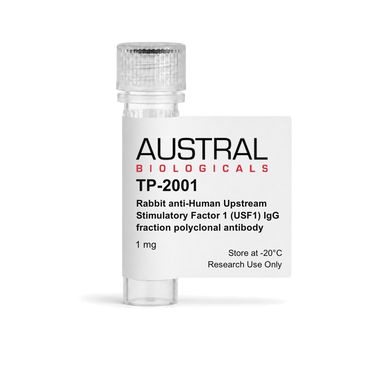 Austral Biologicals TP-2001 - Rabbit anti-Human Upstream Stimulatory Factor 1 (USF1) IgG fraction polyclonal antibody, 1 mg